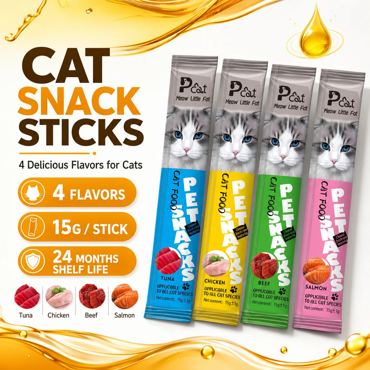 Soft Cat Treat Sticks