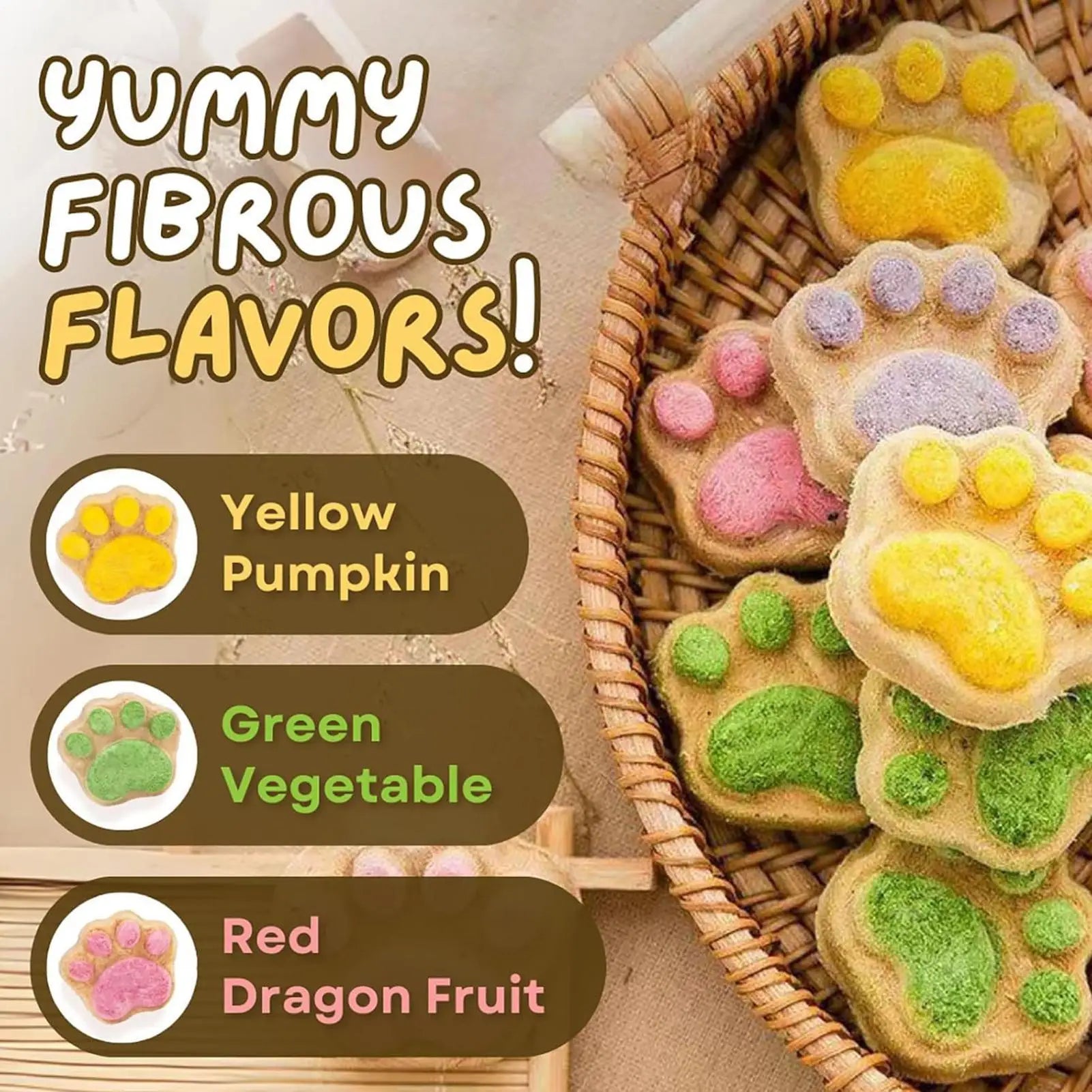 Paw-Shaped Cat Dental Treats